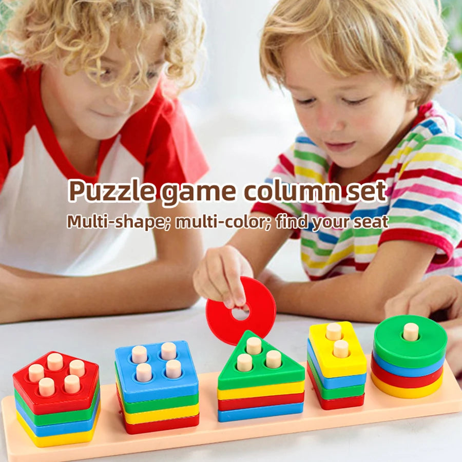 Geometric Building Blocks Set for Toddlers – Early Learning Toy