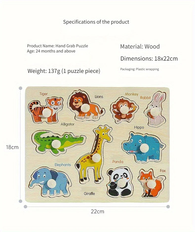 Montessori Geometry Puzzle Board – Wooden Shape Matching Puzzle