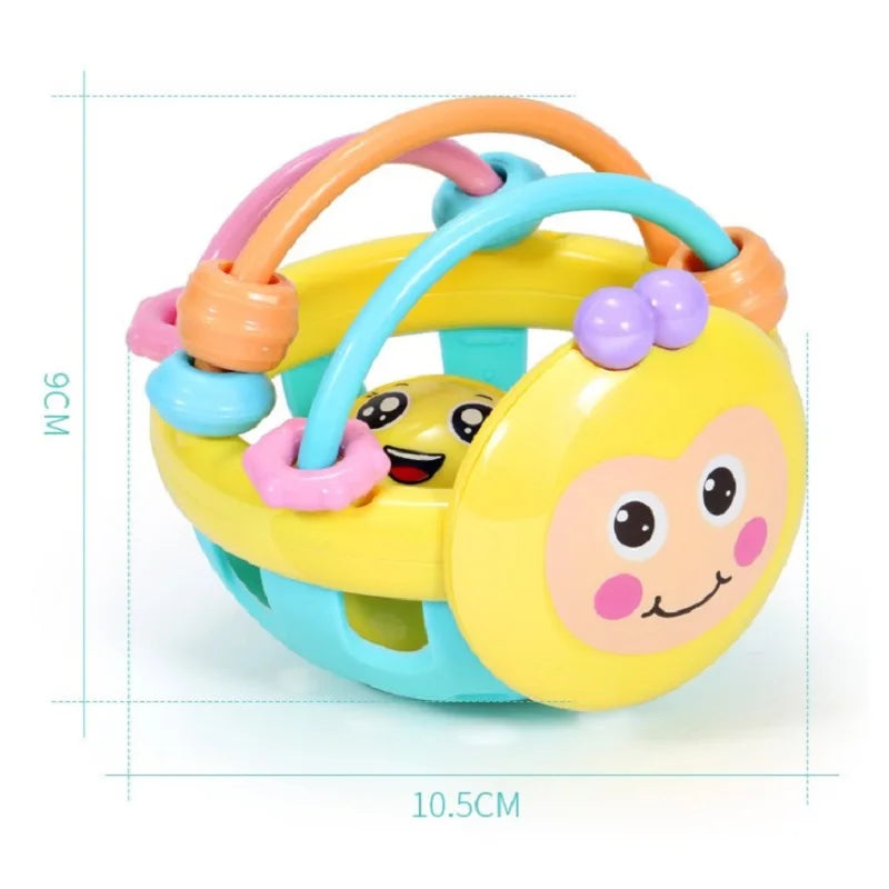 Baby Teething Toy – Soft Silicone Sensory Grasping Ball Rattle