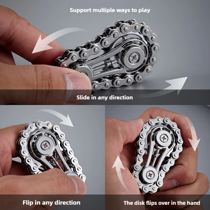 Metal Fidget Spinner Fingertip Gyro Sprocket EDC Toy