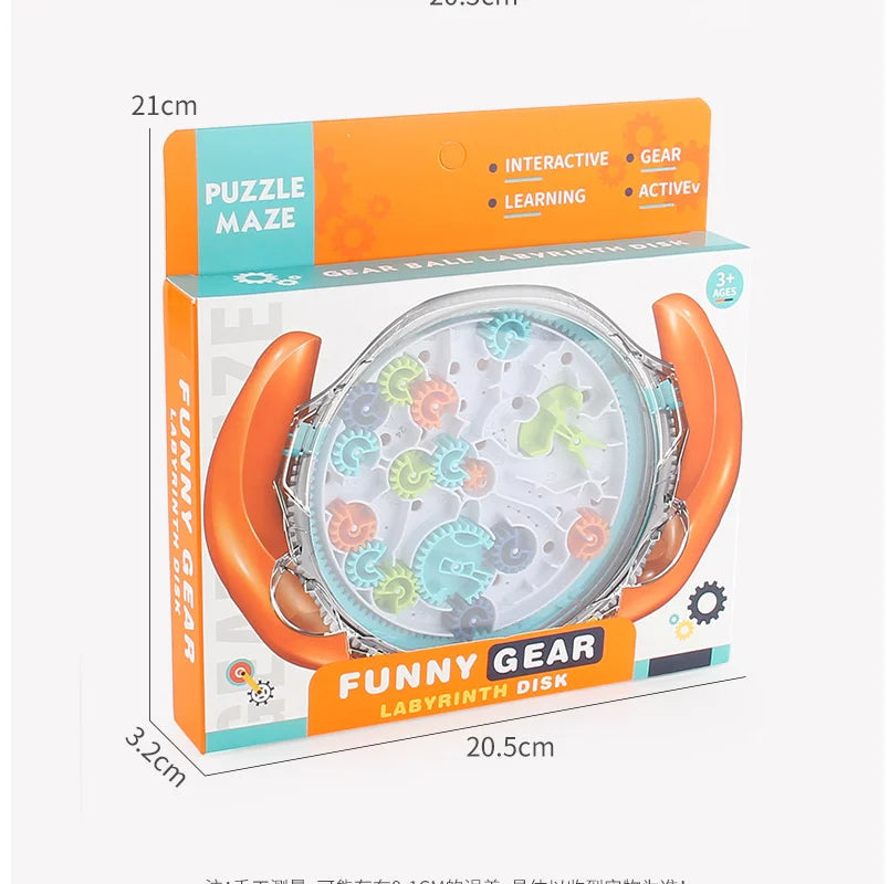 3D Gear Maze Puzzle – Balance Ball Labyrinth Toy for Kids