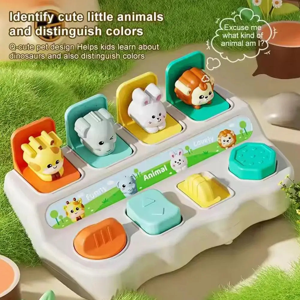 Montessori Busy Board | Animal Pop-Up Sensory Learning Toy