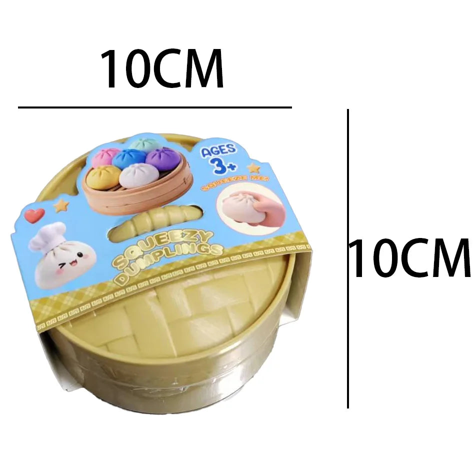 Dumpling Squishy Toy – Glitter Sensory Squeeze Stress Relief