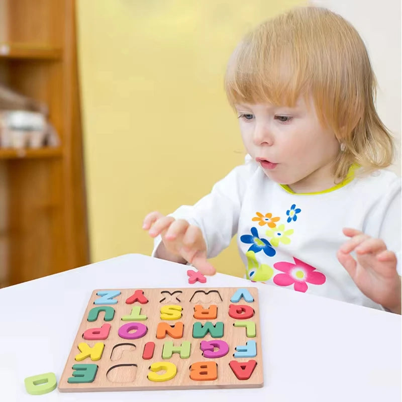 Wooden Alphabet Number Puzzle
