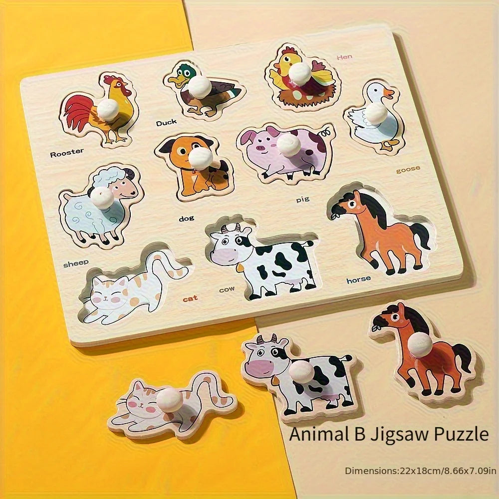 Montessori Geometry Puzzle Board – Wooden Shape Matching Puzzle