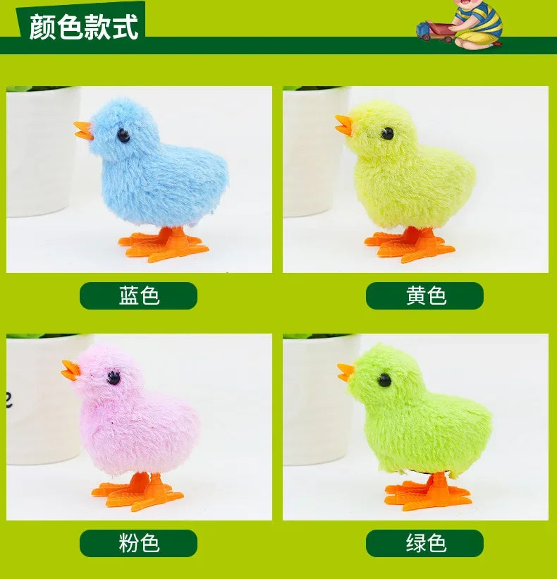 Wind Up Cat Toy – Hopping Plush Chick Interactive Pet Toy