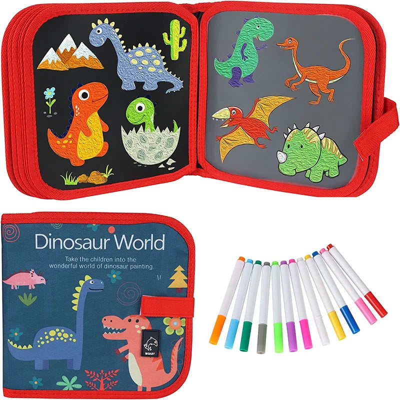 Reusable Drawing Book for Kids – Erasable Doodle Pad with Drawing Pens