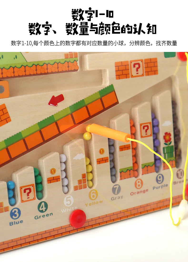 Magnetic Sorting Game – Montessori Wooden Color Puzzle Board