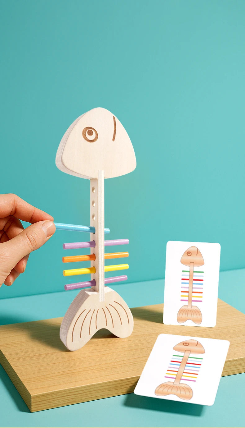 Color Matching Balance Toy – Montessori Wooden Learning Game for Kids