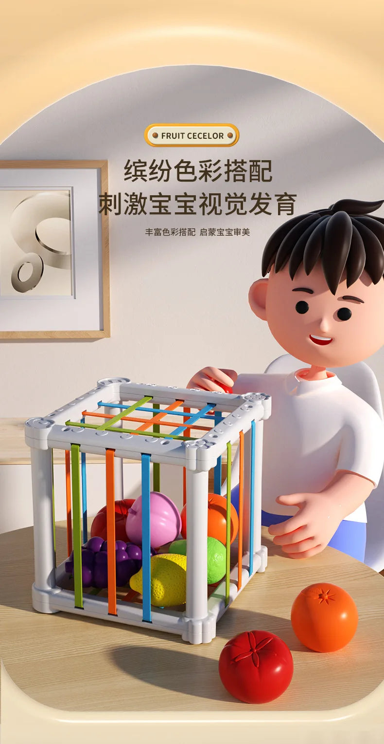 Shape Sorter Toy for Babies – Colorful Sensory Activity Cube