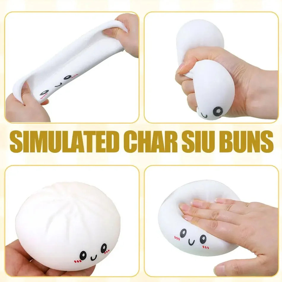 Dumpling Squishy Toy – Glitter Sensory Squeeze Stress Relief