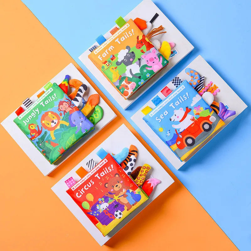 Baby Sensory Cloth Book Montessori Animal Activity Toy
