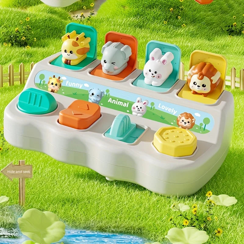 Montessori Pop Up Animal Toy Learning Box for Toddlers