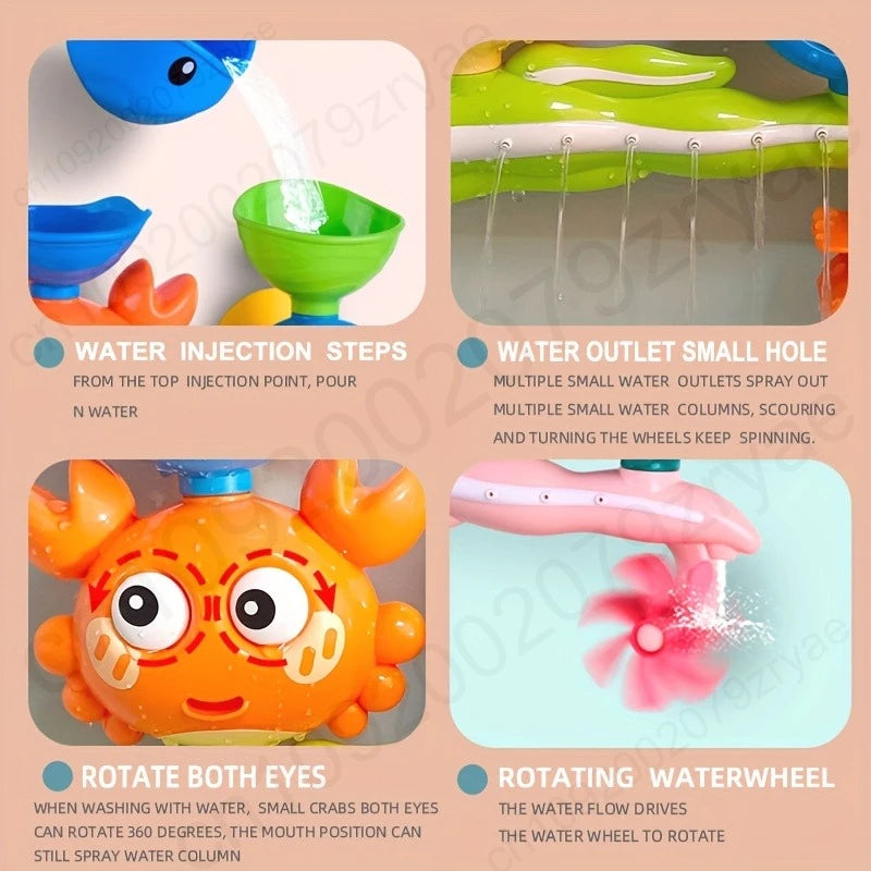 Interactive Suction Cup Bath Toy Set for Toddlers