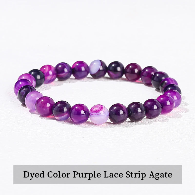 Natural Stone Bead Bracelet – Crystal & Agate Jewelry
