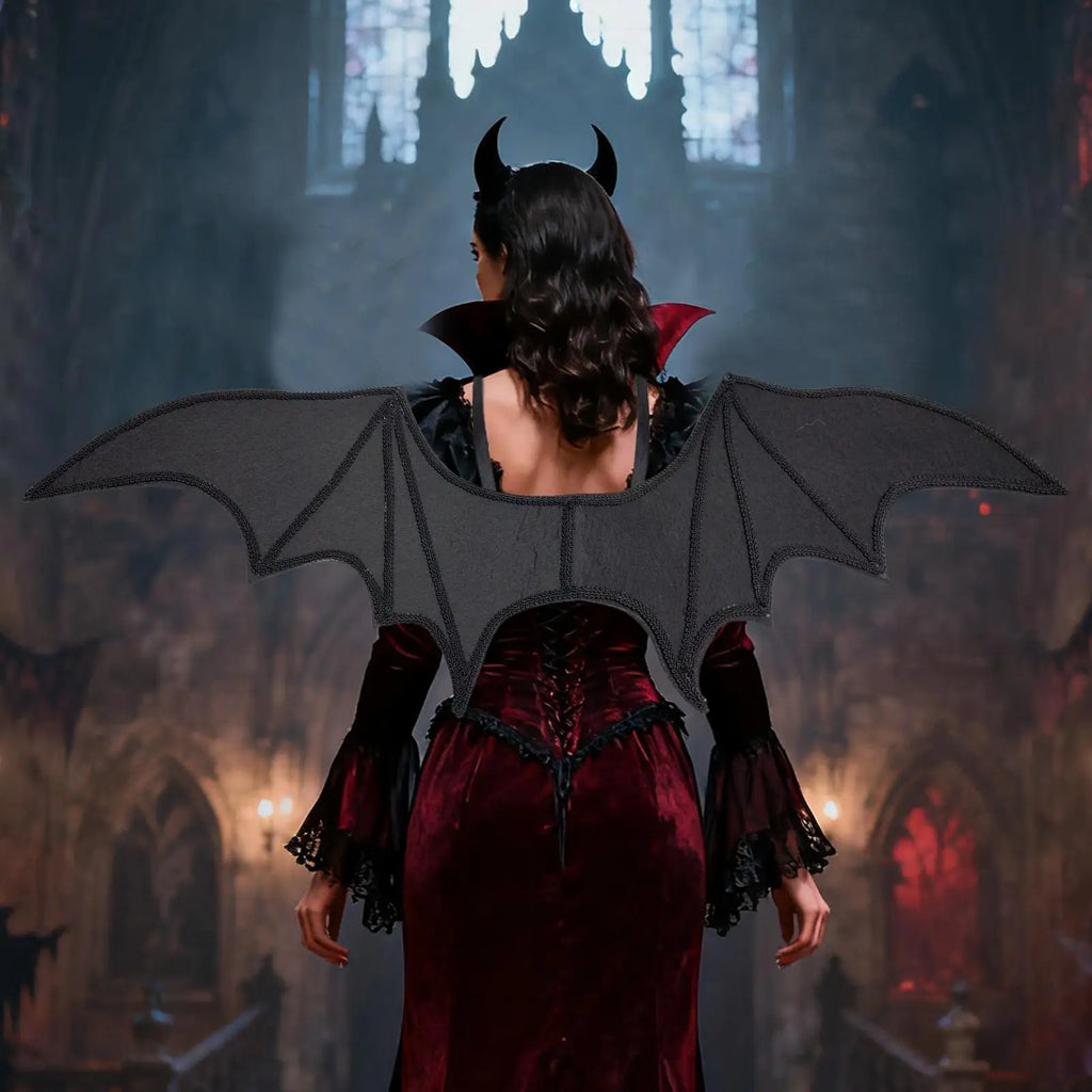Black Bat Wings Costume Halloween Cosplay Accessory 80x26cm