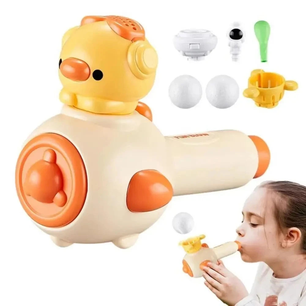 Montessori Sensory Toy 3-in-1 Blowing Floating Ball & Whistle Game