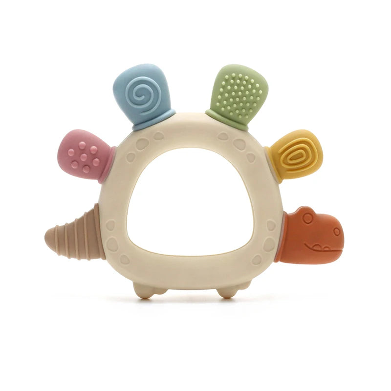 Baby Dinosaur Teething Toy – BPA-Free Silicone Infant Teether
