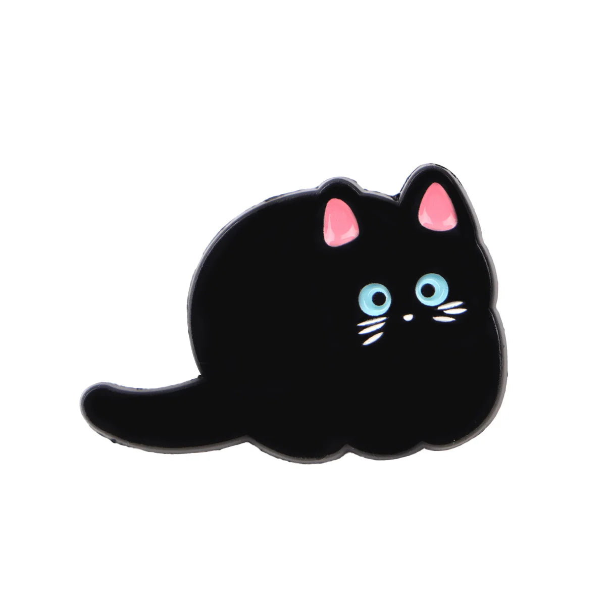 Black Cat Enamel Pin – Cute Animal Lapel Brooch
