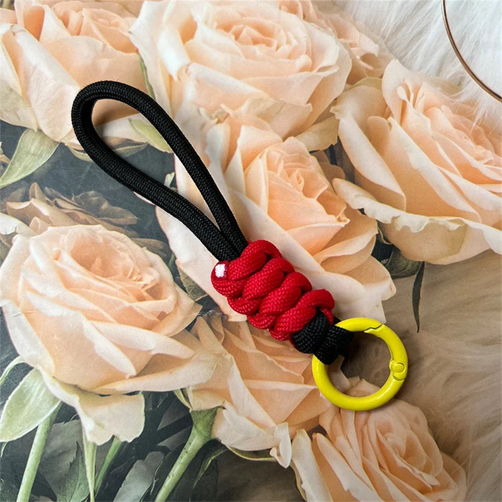 Braided Lanyard Keychain – Colorful Paracord Wrist Strap