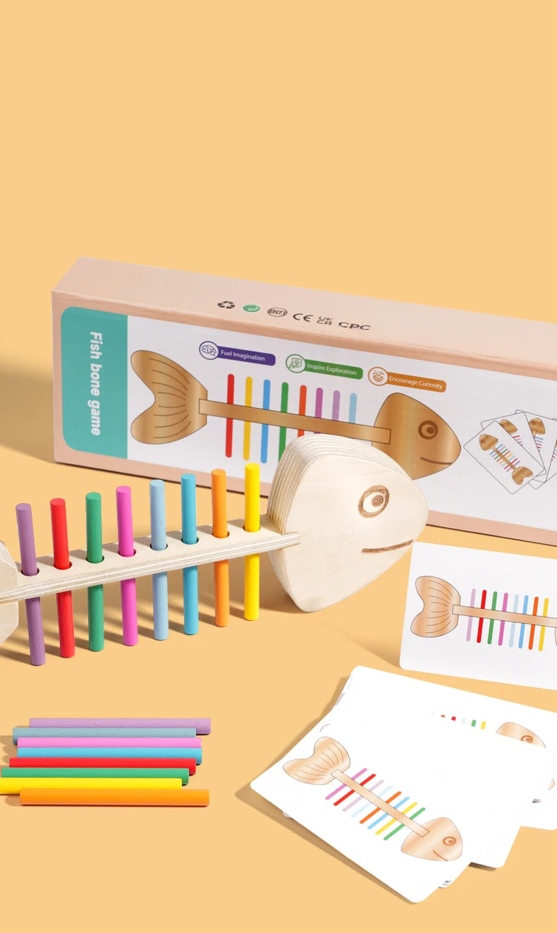 Color Matching Balance Toy – Montessori Wooden Learning Game for Kids