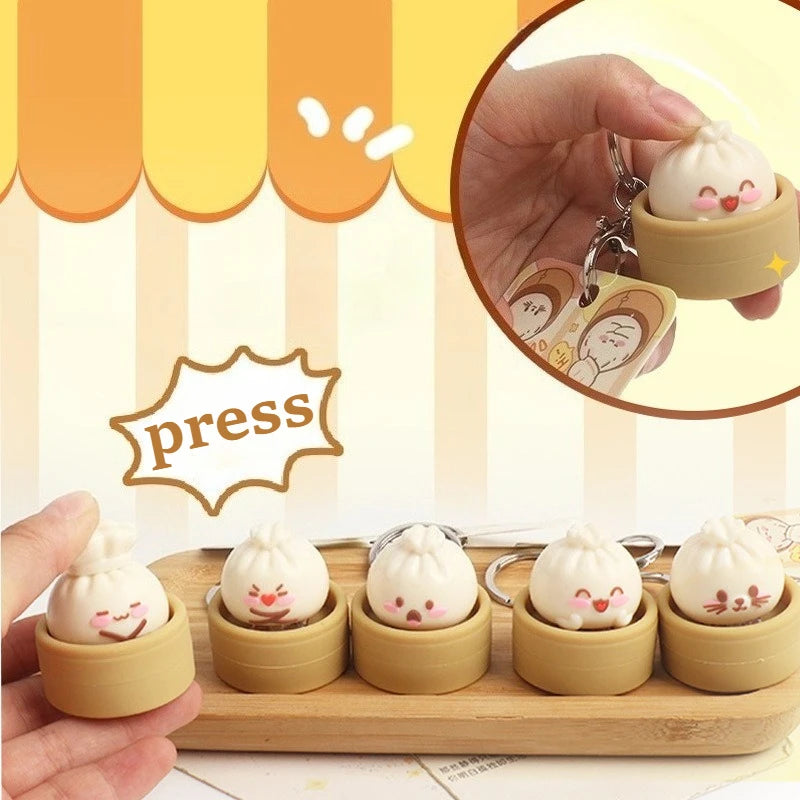Bao Bun Squeeze Keychain