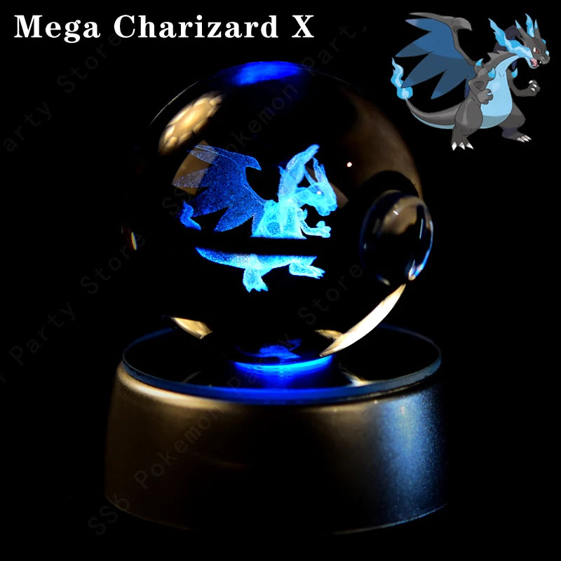 3D Crystal Ball Night Light – Glass LED Decorative Lamp