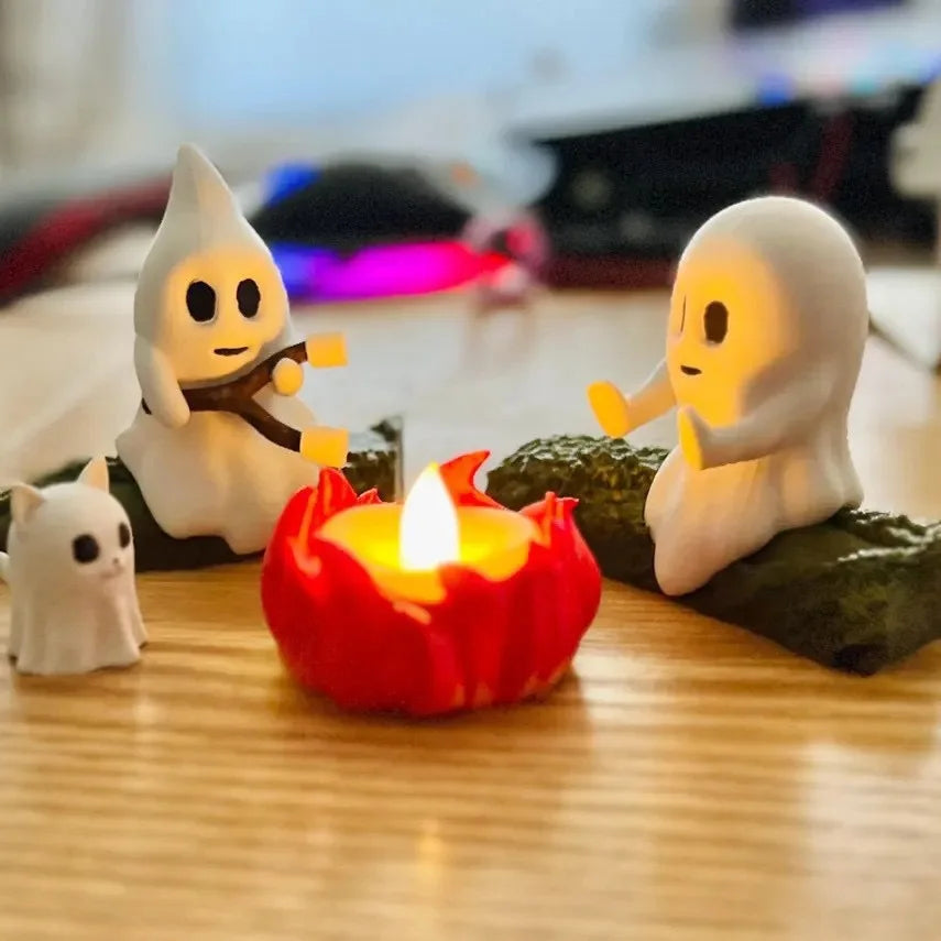 Halloween Ghost Campfire Decor, Spooky Outdoor Party Prop