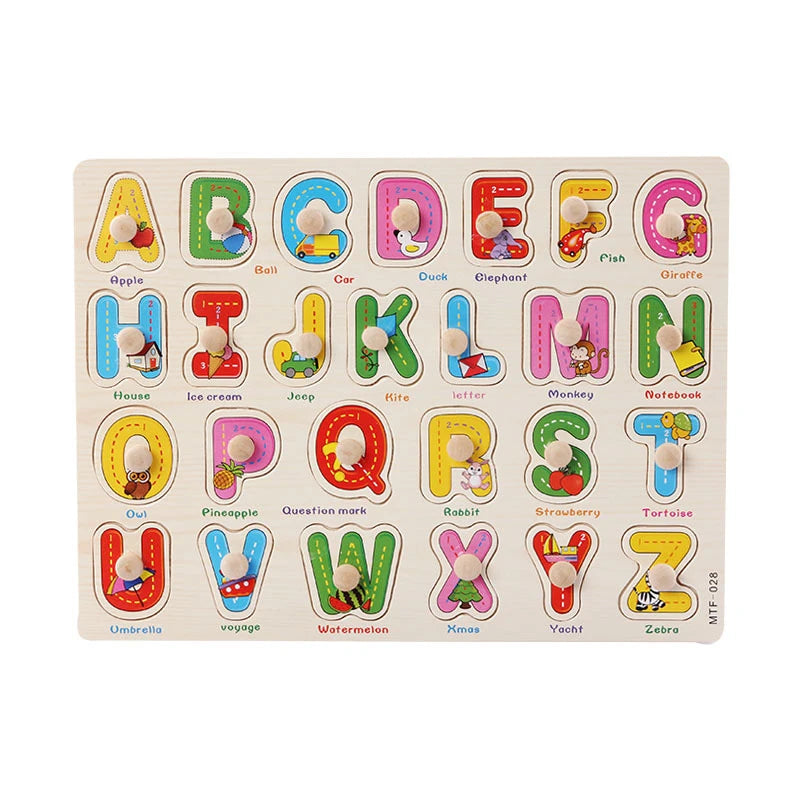 Wooden Alphabet Number Puzzle