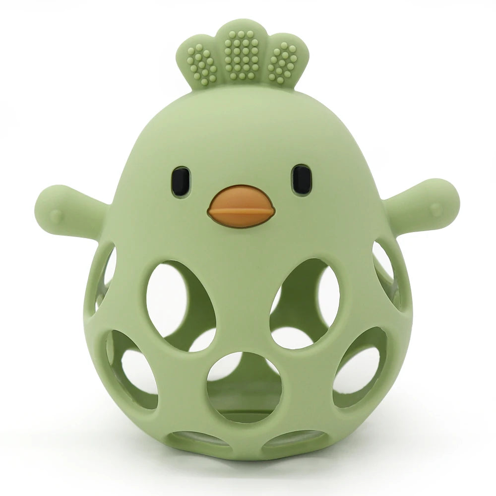 Baby Silicone Teether – Cartoon Chick Teething Toy