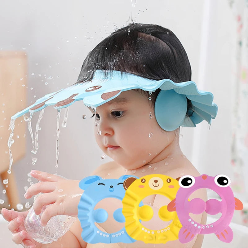 Baby Shampoo Visor, Adjustable Bath Cap for Kids Hair Washing