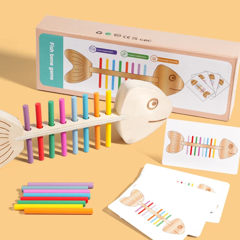 Color Matching Balance Toy – Montessori Wooden Learning Game for Kids