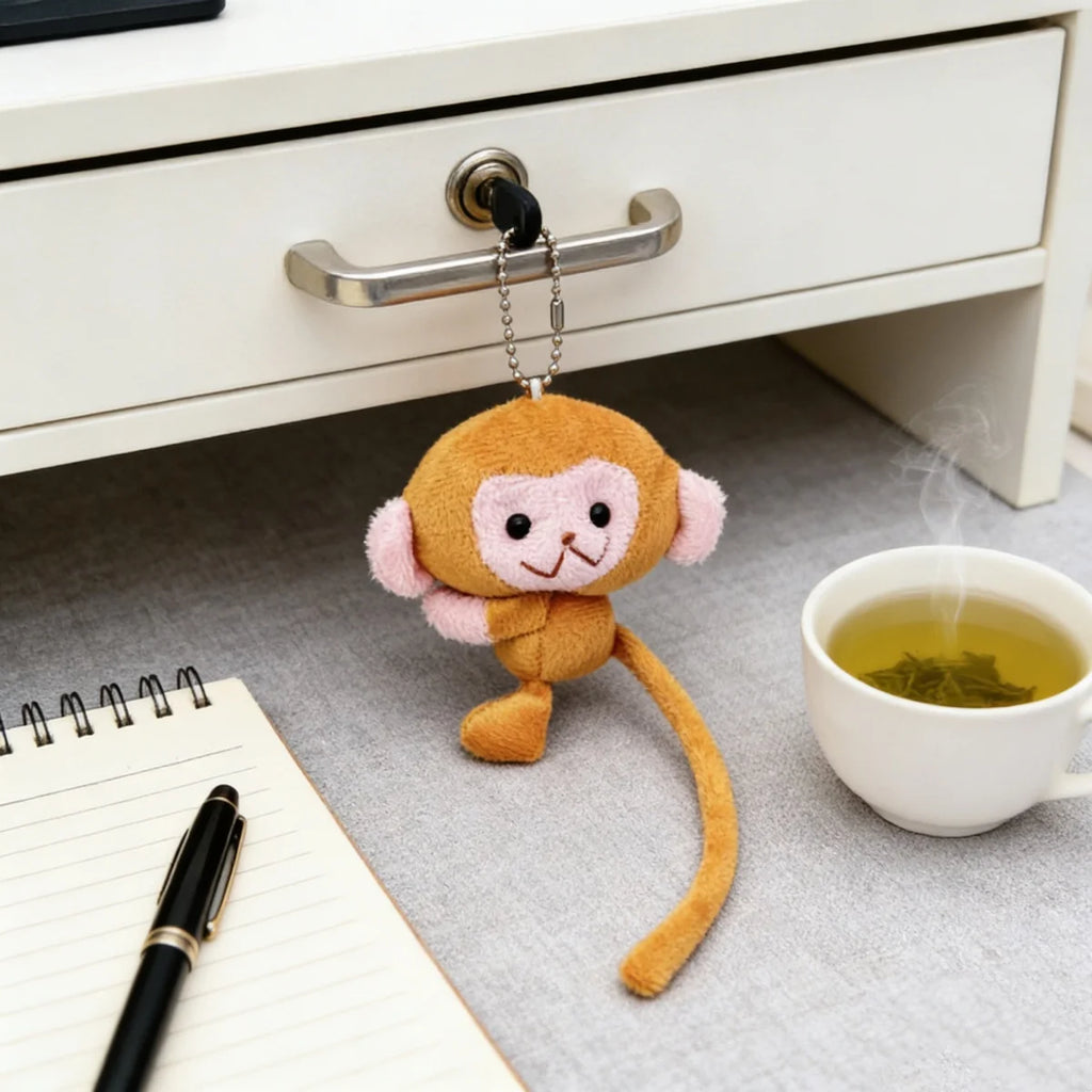 Monkey Plush Keychain