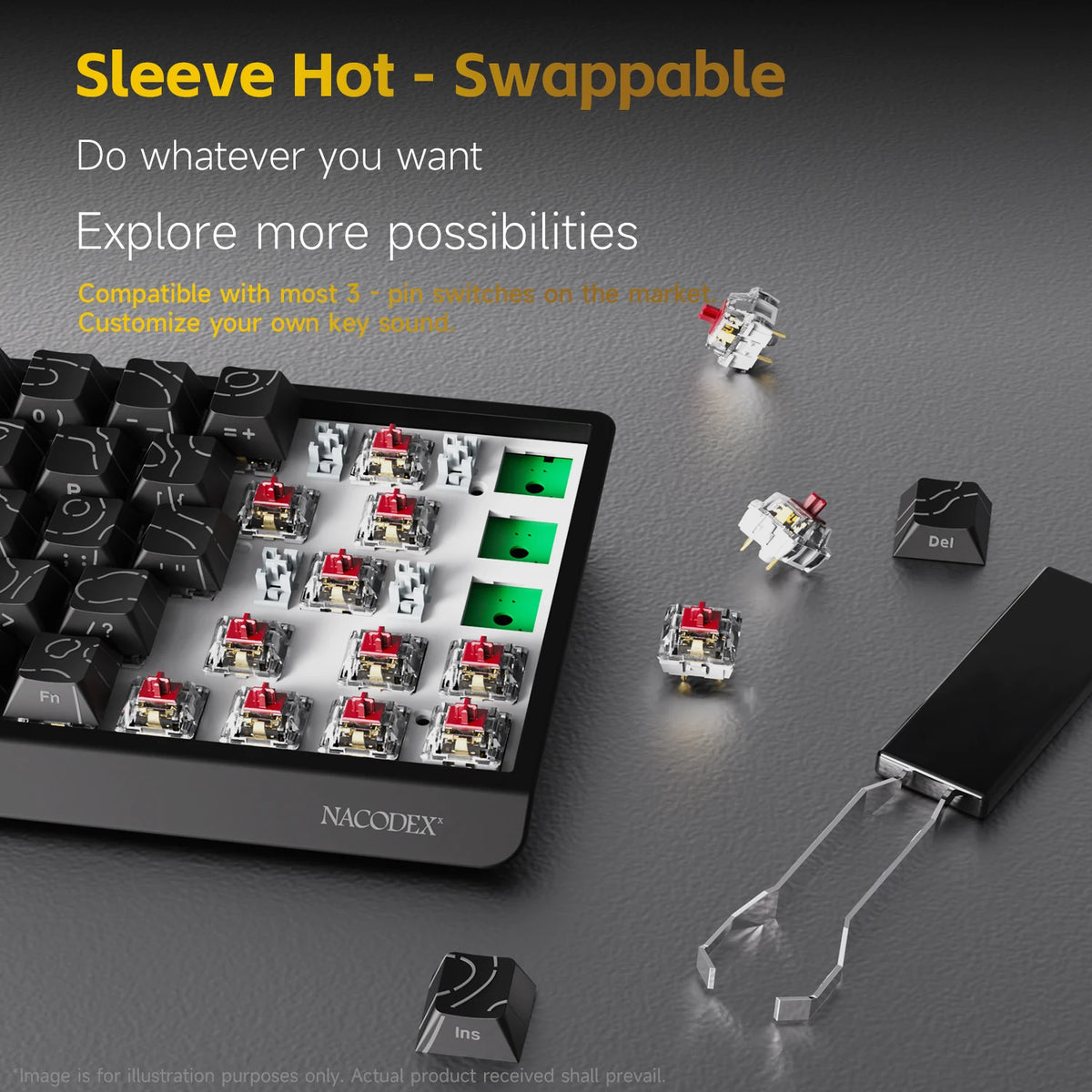 Portable Mechanical Gaming Keyboard – RGB Hot-Swappable USB