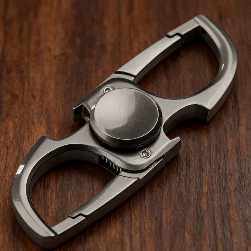 Metal Fidget Spinner Fingertip Toy Keychain EDC Tool Gift
