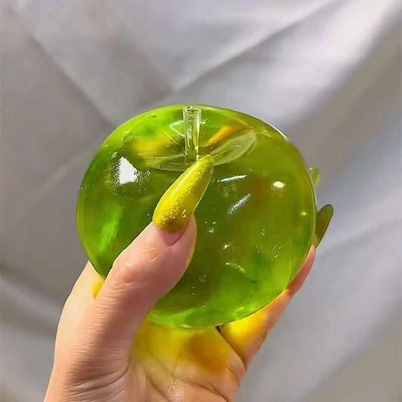 Apple Stress Ball – Green Squishy Slow Rebound Fidget Toy