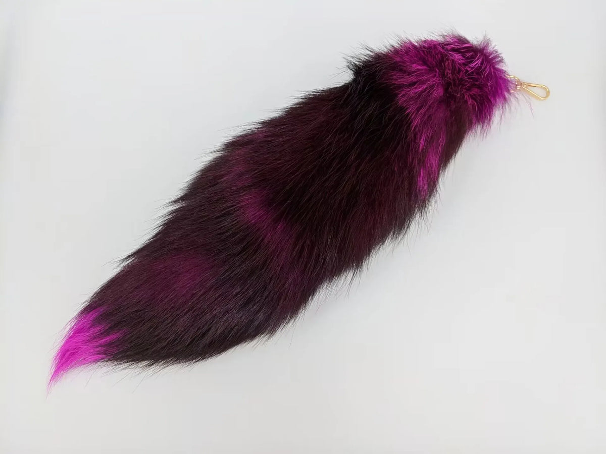 Fox Tail Keychain for Women Furry Y2K Car Accessory