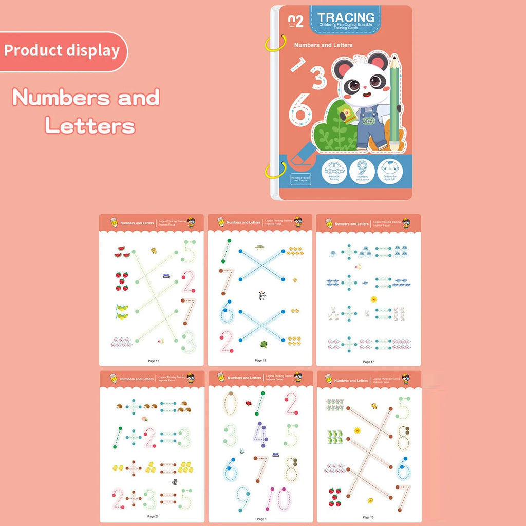 Reusable Tracing Workbook for Kids – Drawing & Writing Practice