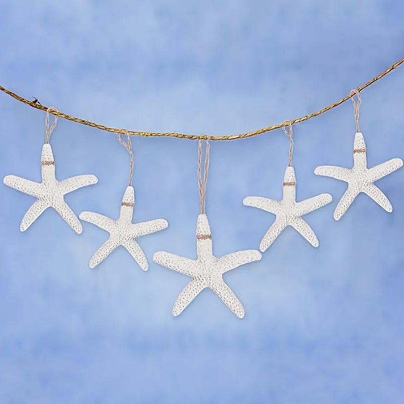 Resin Starfish Decorations, 20pcs Coastal Craft Decor for Parties