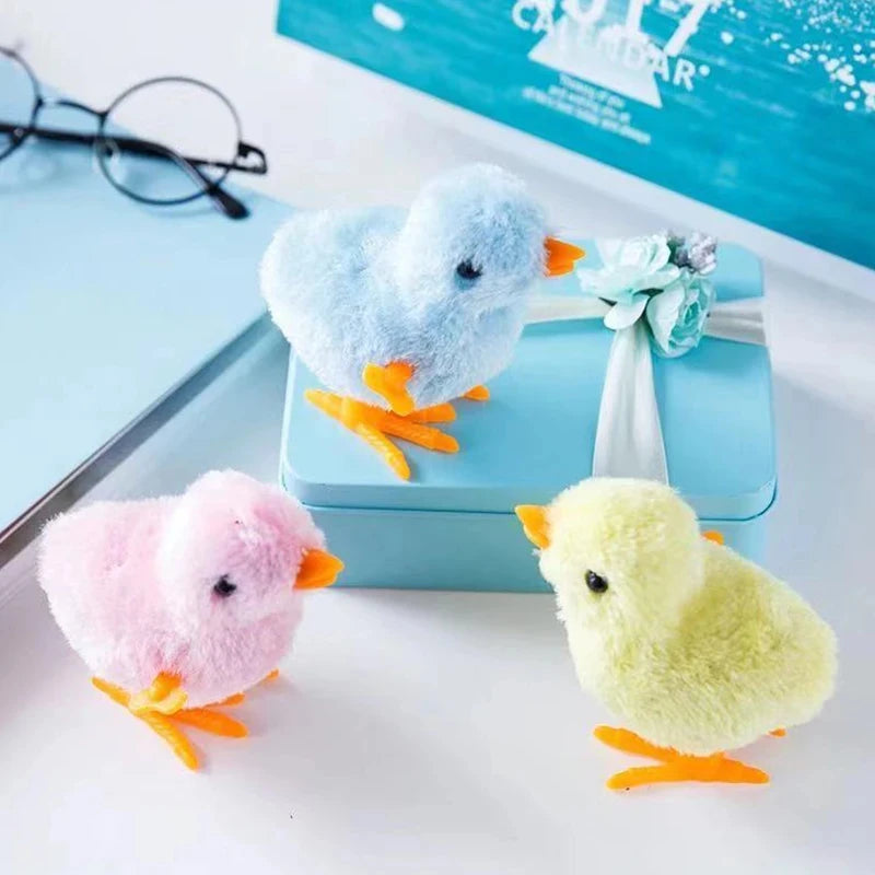 Wind Up Cat Toy – Hopping Plush Chick Interactive Pet Toy
