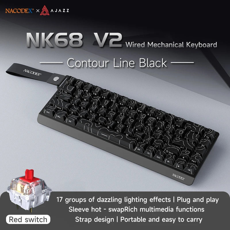 Portable Mechanical Gaming Keyboard – RGB Hot-Swappable USB