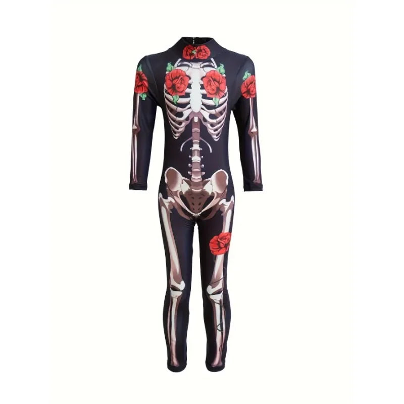 Ghost Bride Costume – Girls Halloween Skeleton Party Outfit