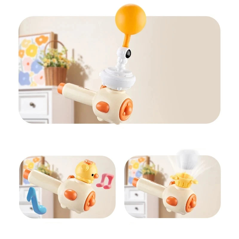 Montessori Sensory Toy 3-in-1 Blowing Floating Ball & Whistle Game