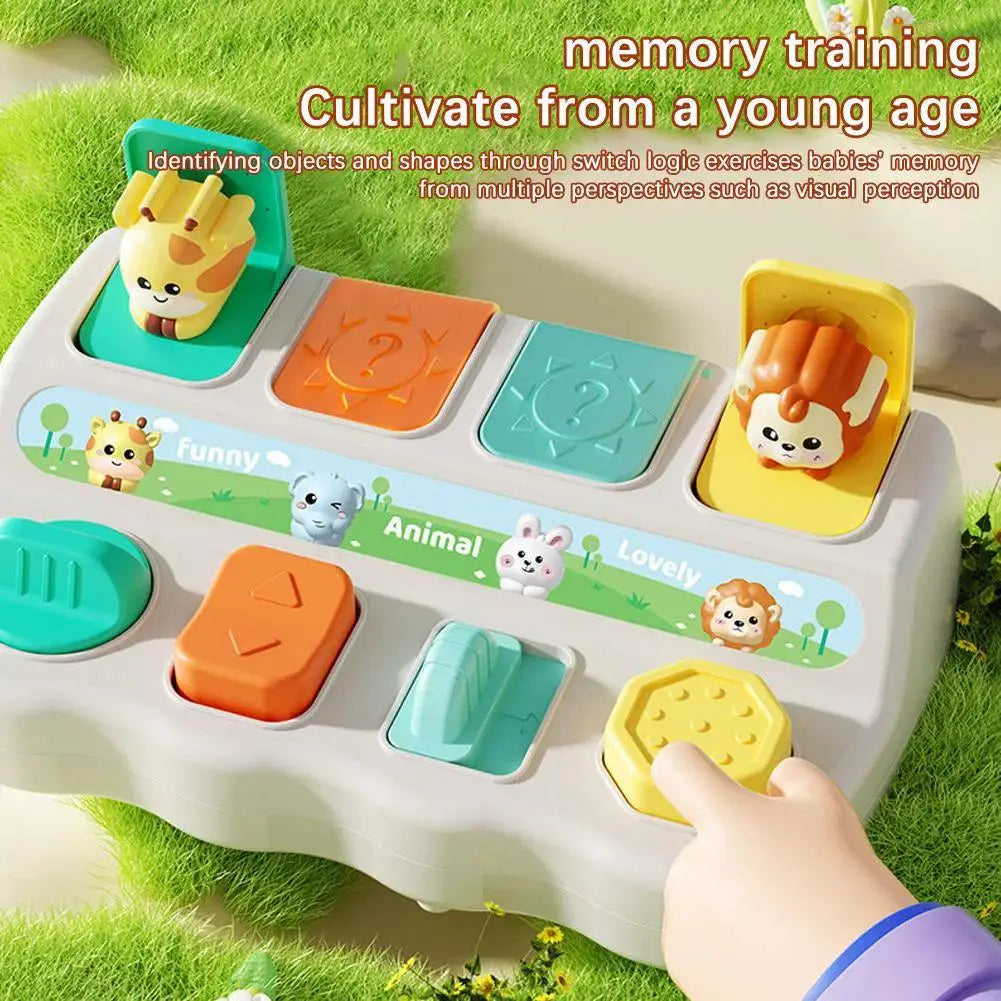 Montessori Busy Board | Animal Pop-Up Sensory Learning Toy
