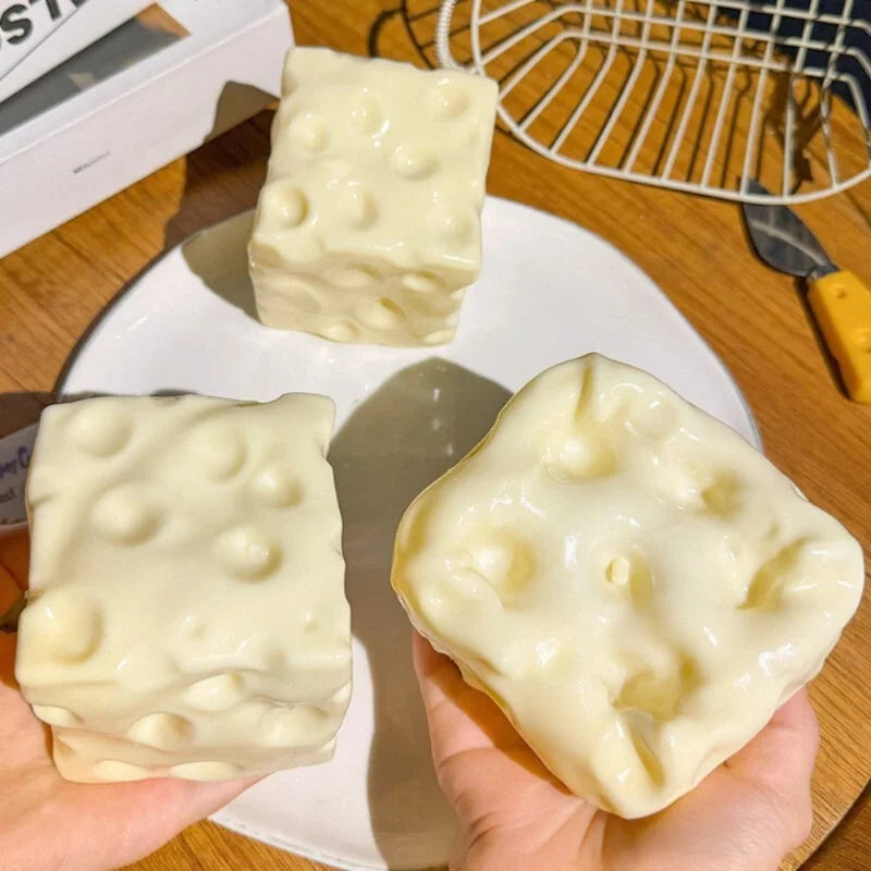 Cheese Stress Ball – Soft Squeeze Sensory Fidget Toy