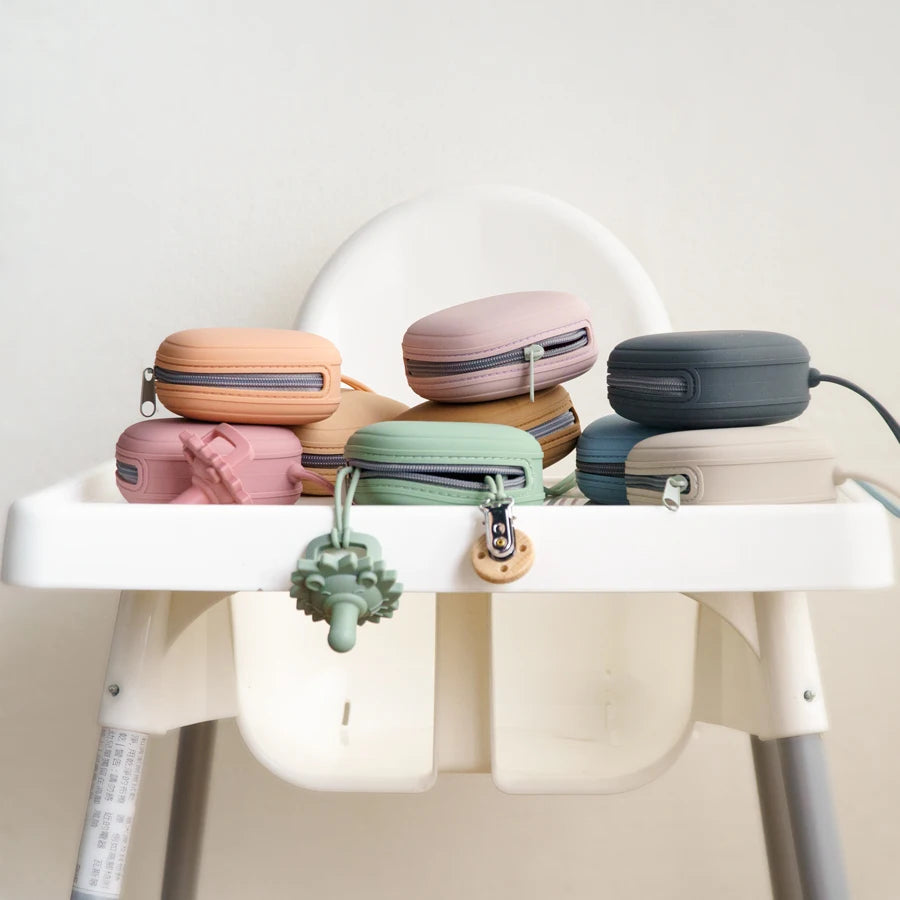 Baby Pacifier Holder – Silicone Portable Soother Case