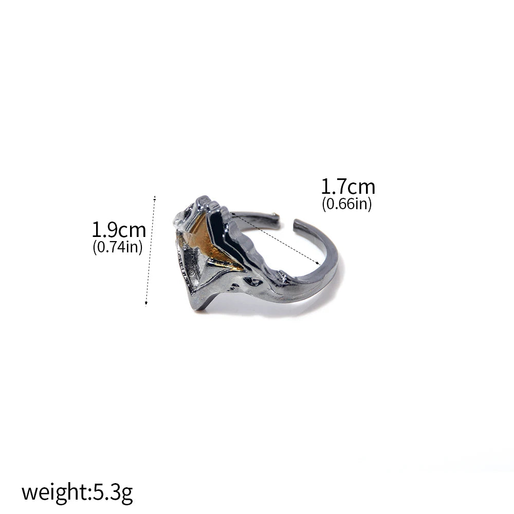 Gothic Fantasy Ring Vintage Dark Style Jewelry for Men