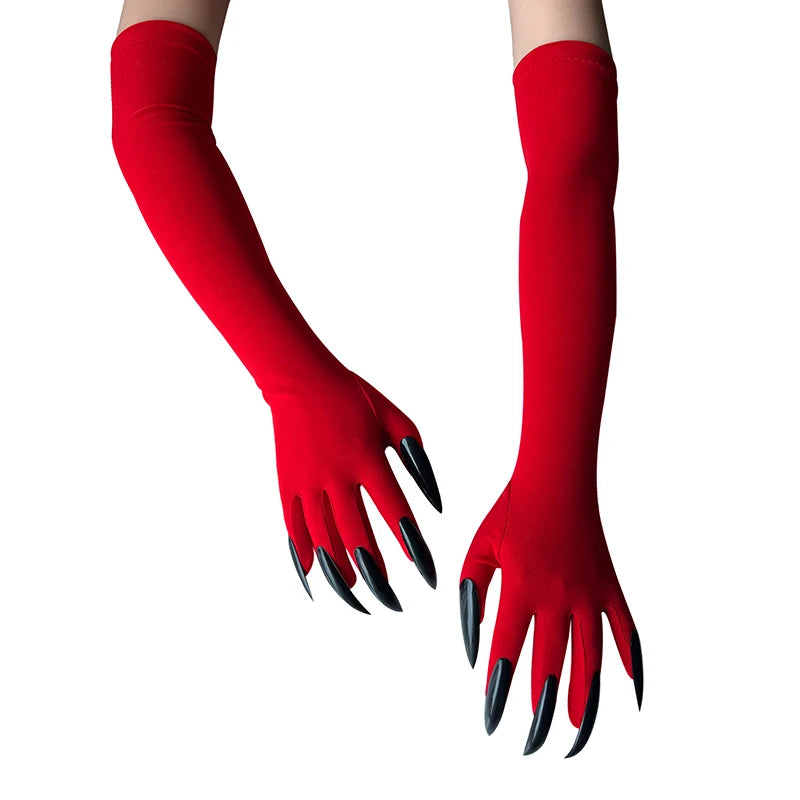 Halloween Claw Gloves – 43cm Long Nail Black Cosplay Accessory