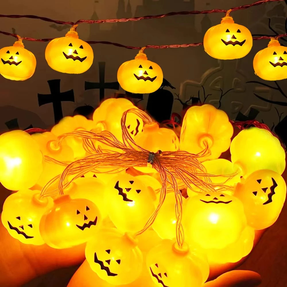 Halloween Pumpkin String Lights Warm White LED Party Decor