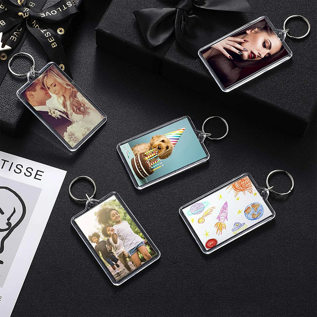 Photo Frame Keychain Clear Acrylic